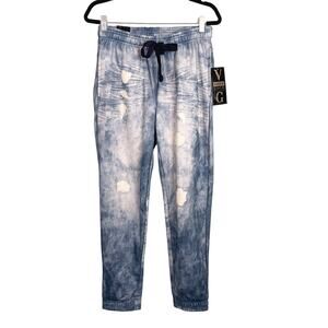 Vibes Gold Pants Womens Medium Cloudrip Blue Slim Straight Jogger Activewear NWT